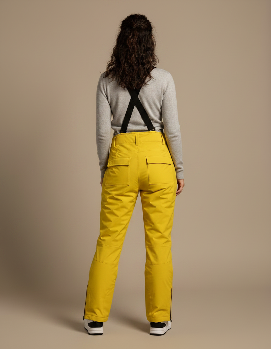 Pantalon De Pluie Jaune Salopette Imperméable Femme Ski - Polyester - vue 2