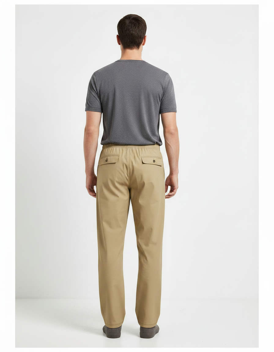 Pantalon De Pluie Kaki Ample Décontracté Homme - Polyester - vue 2