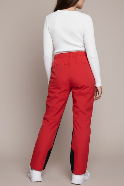 Pantalon De Pluie Rouge Noir Softshell Enfant Imperméable - Polyester - vue 2
