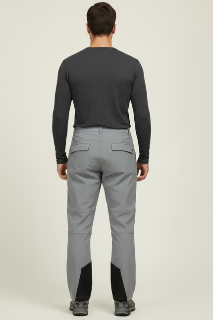 Pantalon De Pluie Gris Imperméable Randonnée Softshell Homme - Polyester - vue 2