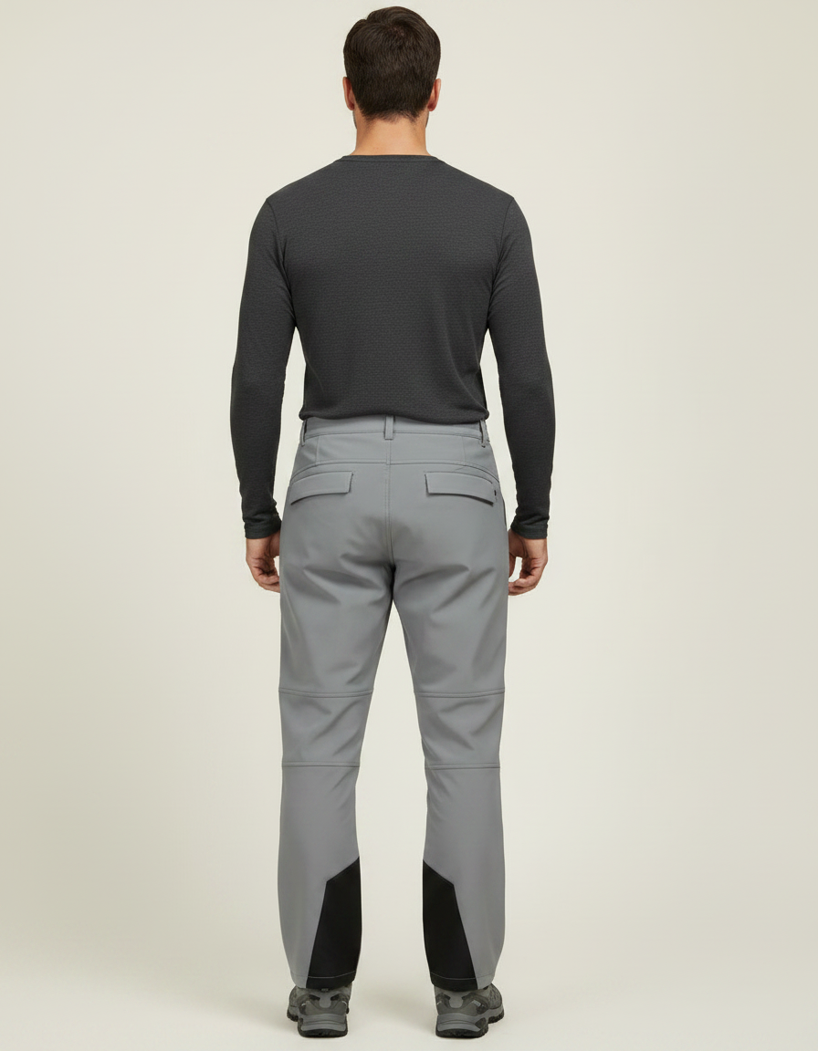 Pantalon De Pluie Gris Imperméable Randonnée Softshell Homme - Polyester - vue 2