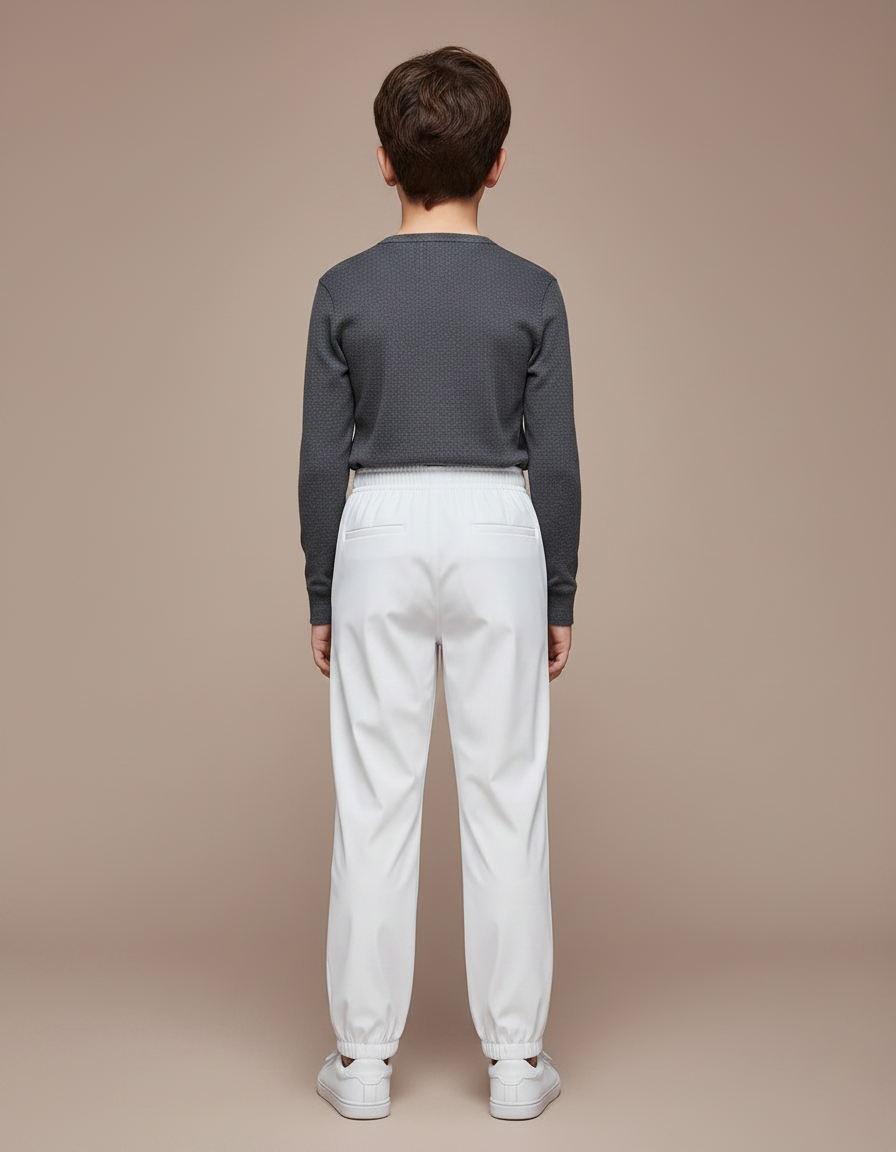 Pantalon De Pluie Blanc Enfant Imperméable Décontracté - Polyester - vue 2