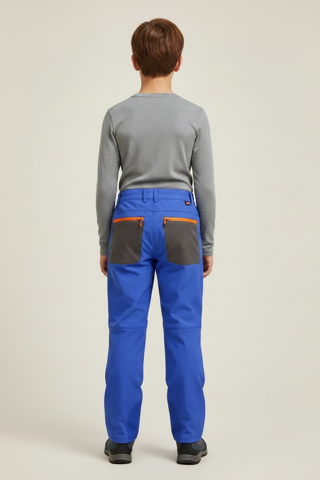 Pantalon De Pluie Bleu Imperméable Enfant Randonnée - Polyester - vue 2