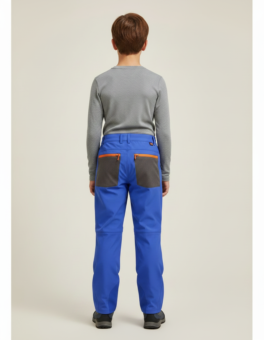 Pantalon De Pluie Bleu Imperméable Enfant Randonnée - Polyester - vue 2