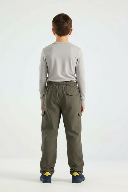 Pantalon De Pluie Kaki Ample Impermééable Enfant - Polyester - vue 2