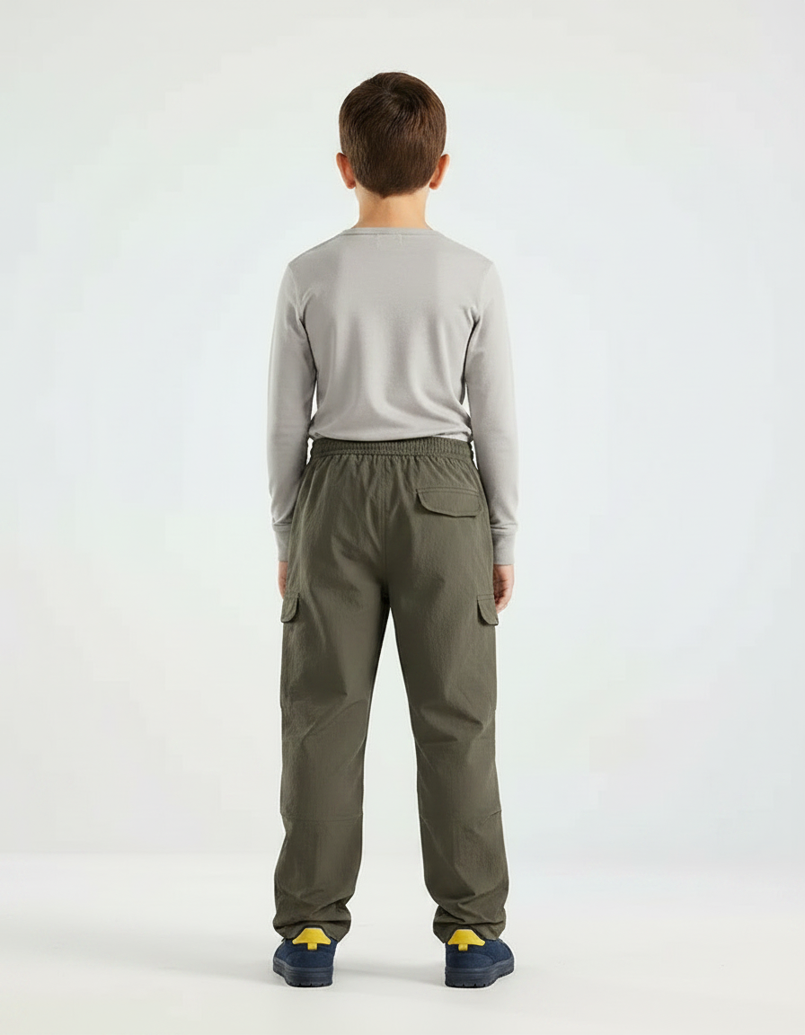 Pantalon De Pluie Kaki Ample Impermééable Enfant - Polyester - vue 2