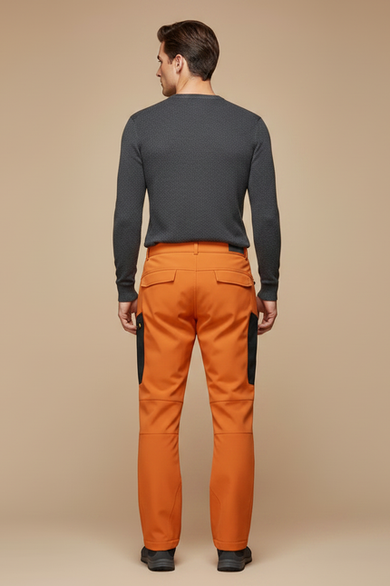 Pantalon Pluie Doublé Polaire - Orange Polyester - vue 2