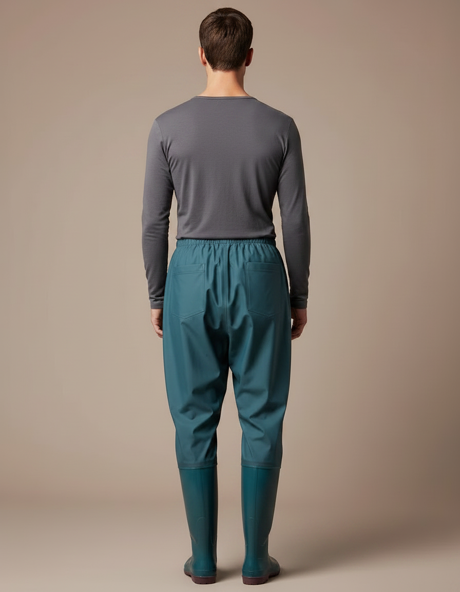 Pantalon De Pluie Vert Canard Ample Impermééable Homme - Polyester - vue 2