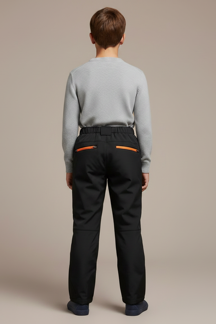 Pantalon De Pluie Noir Imperméable Enfant Cargo Zippé - Polyester - vue 2