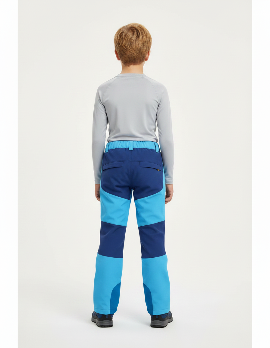 Pantalon De Pluie Bleu Imperméable Enfant Bicolore Sportif - Multicolore Polyester - vue 2