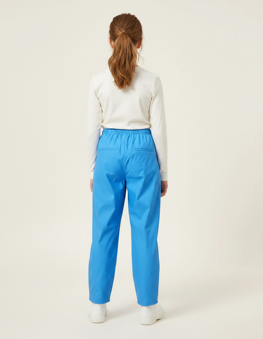 Pantalon De Pluie Bleu Imperméple Enfant Ample Caoutchouc - Polyester - vue 2