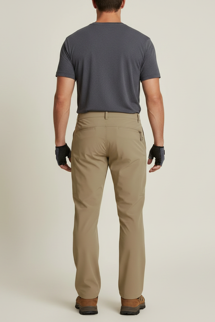 Pantalon De Pluie Beige Cargo Léger Homme Trekking - Polyester - vue 2