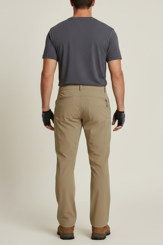 Pantalon De Pluie Beige Cargo Léger Homme Trekking - Polyester - vue 2