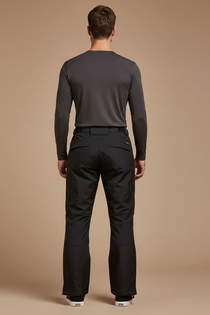Pantalon De Pluie Noir Imperméable Réfléchissant Droit Homme - Polyester - vue 2