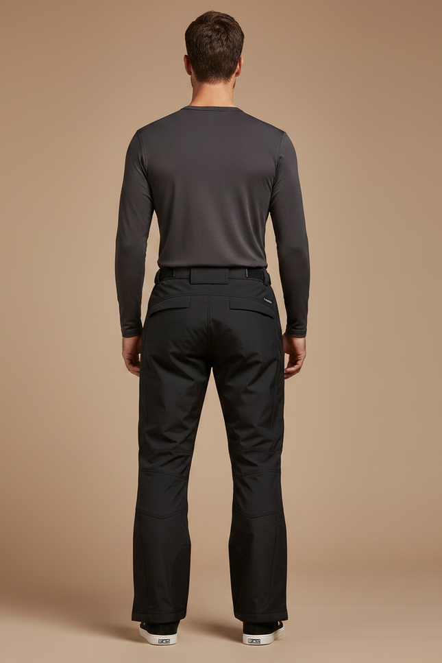 Pantalon De Pluie Noir Imperméable Réfléchissant Droit Homme - Polyester - vue 2