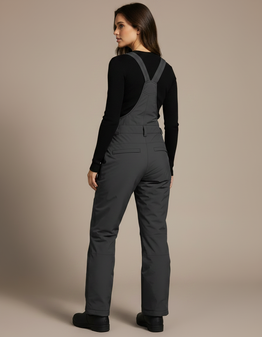 Pantalon De Pluie Gris Imperméable Salopette Ski Femme - Polyester - vue 2
