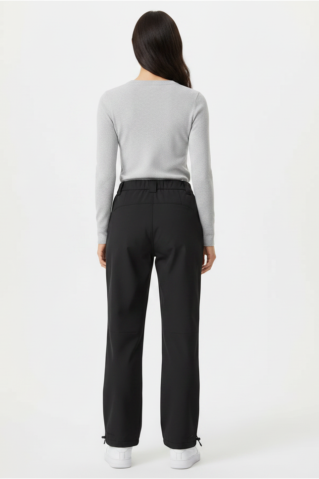 Pantalon De Pluie Noir Coupe Droite Imperméable Femme - Polyester - vue 2