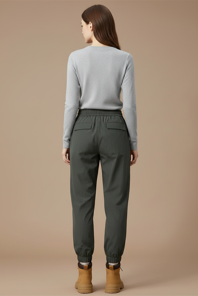 Pantalon De Pluie Vert Cargo Imperméable Femme Respirant - Kaki Polyester - vue 2