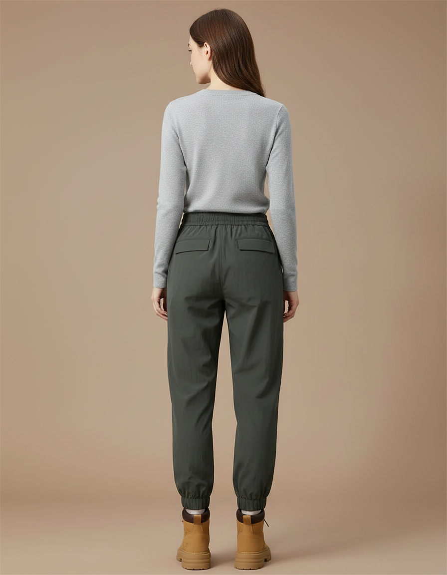 Pantalon De Pluie Vert Cargo Imperméable Femme Respirant - Kaki Polyester - vue 2