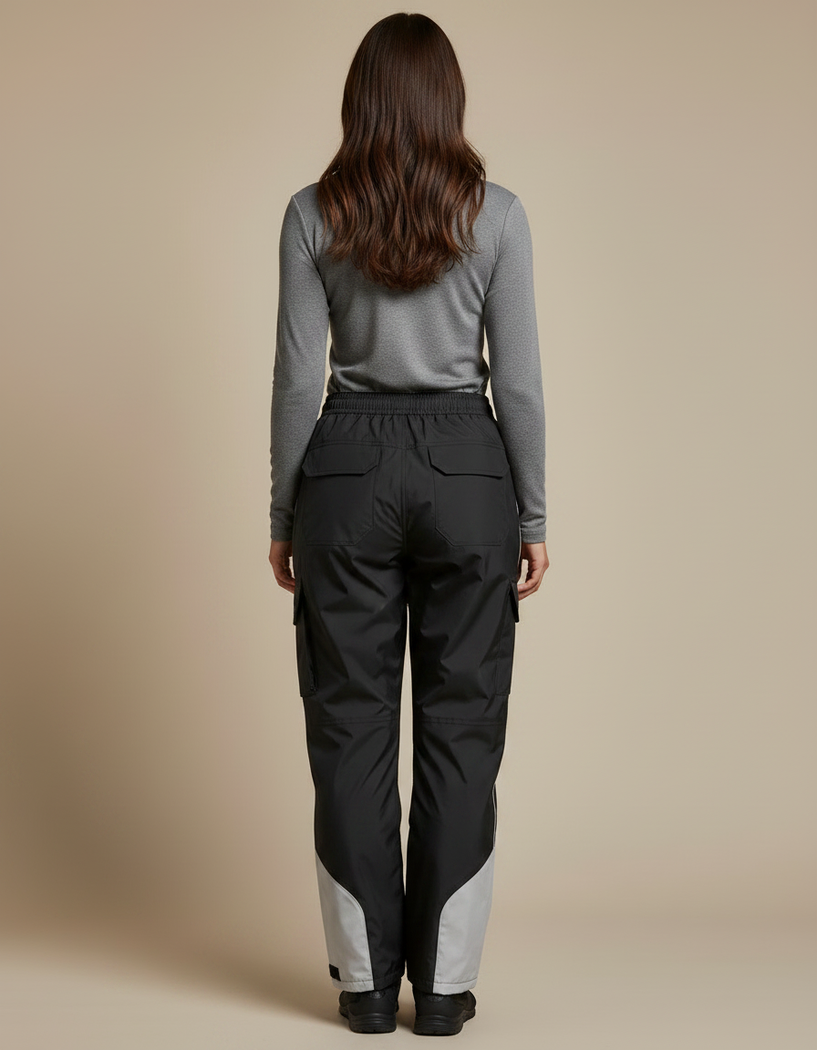 Pantalon De Pluie Vélo Femme - Noir Polyester - vue 2