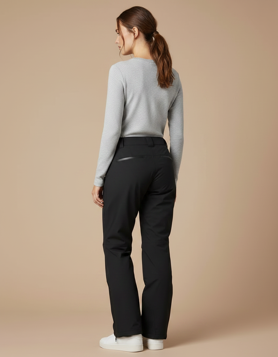 Pantalon De Pluie Noir Imperméable Sport Montagne Femme - Polyester - vue 2