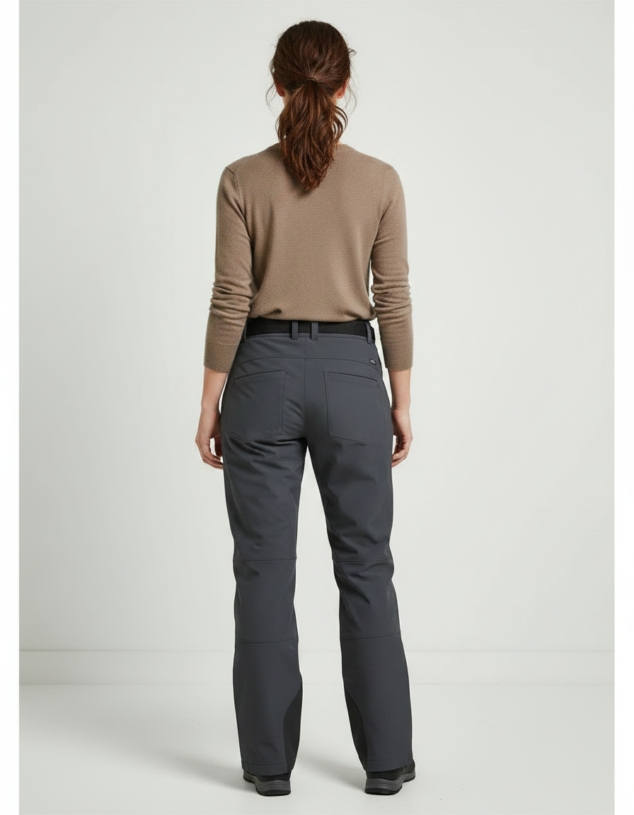 Pantalon De Pluie Gris Imperméable Ceinture Femme - Polyester - vue 2