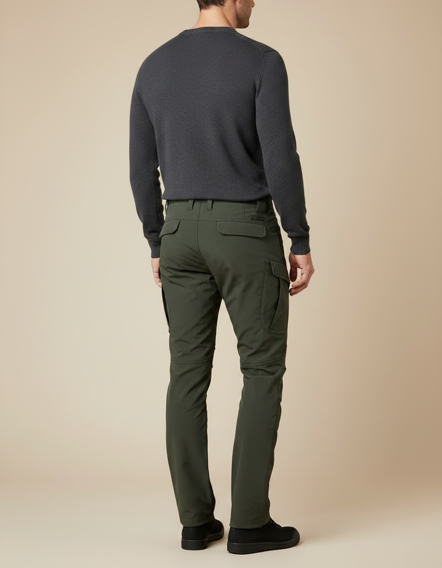 Pantalon De Pluie Vert Militaire Tactique Cargo Homme - Kaki Polyester - vue 2