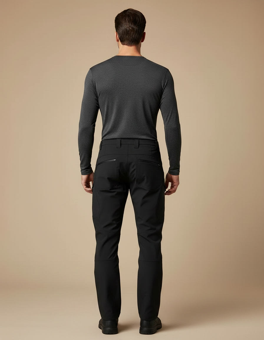 Pantalon De Pluie Noir Cargo Softshell Homme Imperméable - Polyester - vue 2