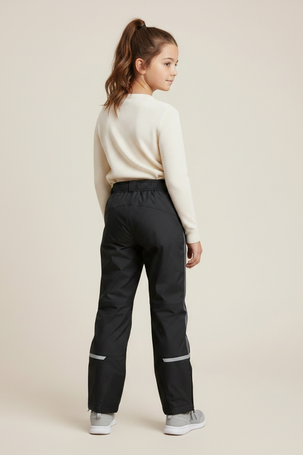 Pantalon De Pluie Noir Imperméable Enfant Réfléchissant - Polyester - vue 2