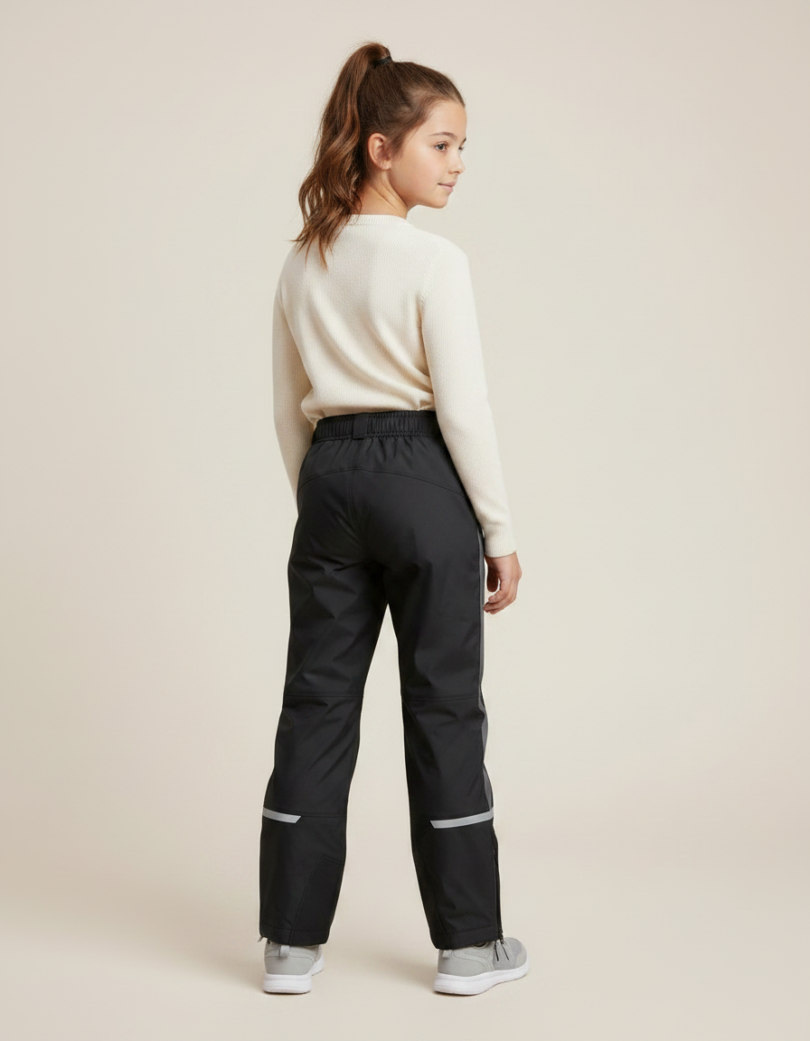 Pantalon De Pluie Noir Imperméable Enfant Réfléchissant - Polyester - vue 2