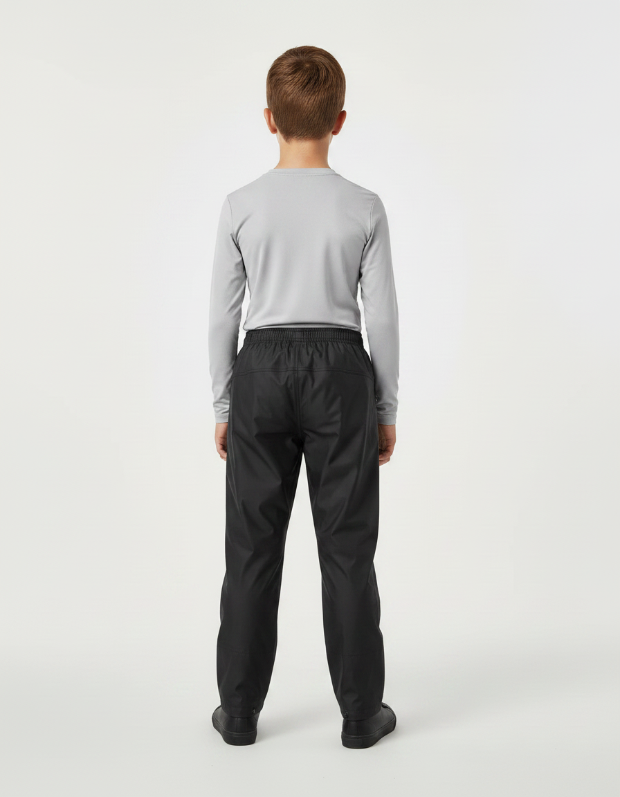 Pantalon De Pluie Noir Imperméable Enfant Droit Léger - Polyester - vue 2