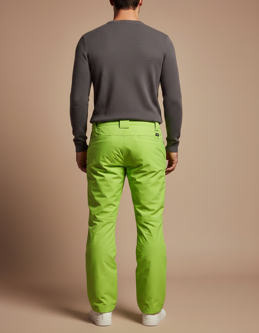 Pantalon De Pluie Vert Fluorescent Imperméable Sport Homme - Polyester - vue 2