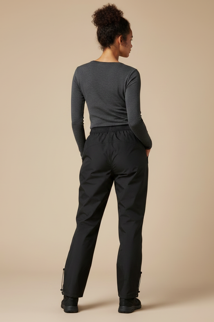 Pantalon De Pluie Noir Ample Léger Imperméable Femme - Polyester - vue 2