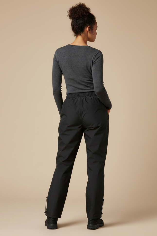 Pantalon De Pluie Noir Ample Léger Imperméable Femme - Polyester - vue 2