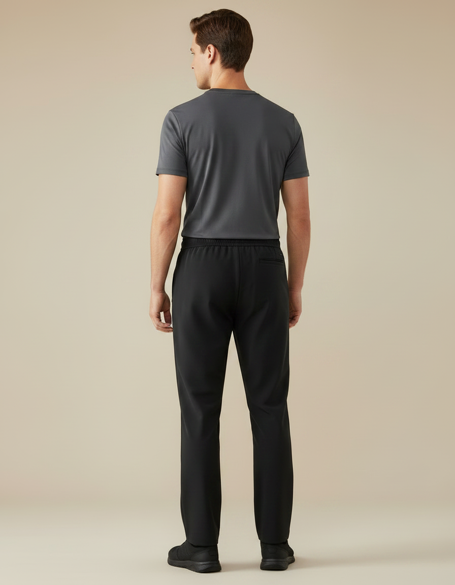 Pantalon De Pluie Noir Décontracté Homme Cordon De Serrage - Polyester - vue 2
