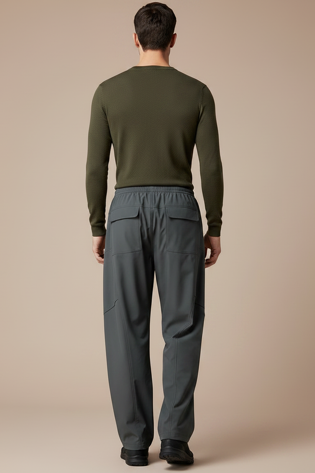 Pantalon De Pluie Gris Cargo Imperméable Décontracté Homme - Polyester - vue 2