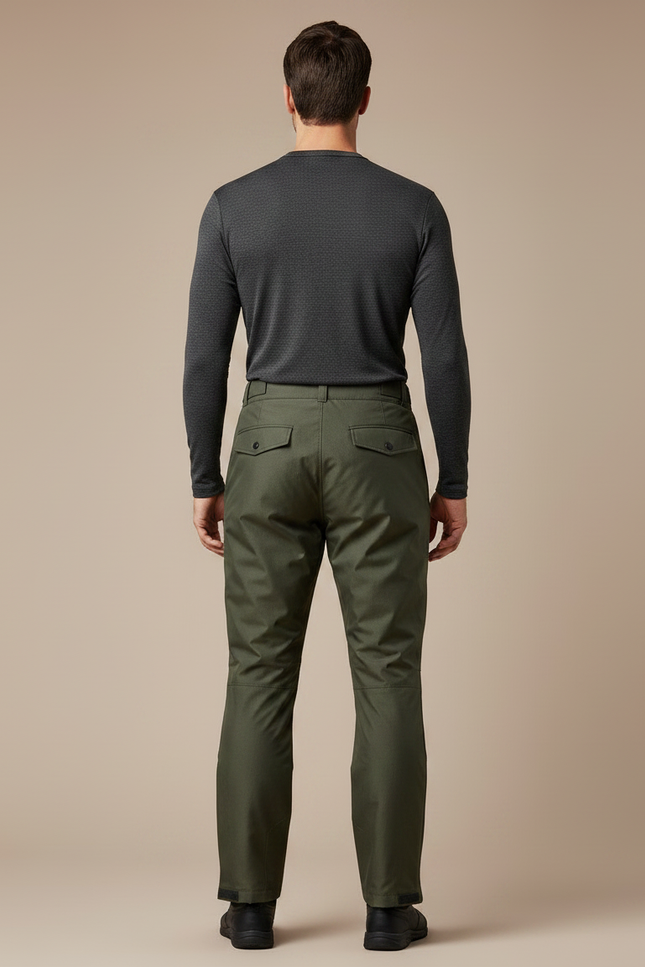 Pantalon De Pluie Vert Militaire Droit Imperméable Homme - Kaki Polyester - vue 2