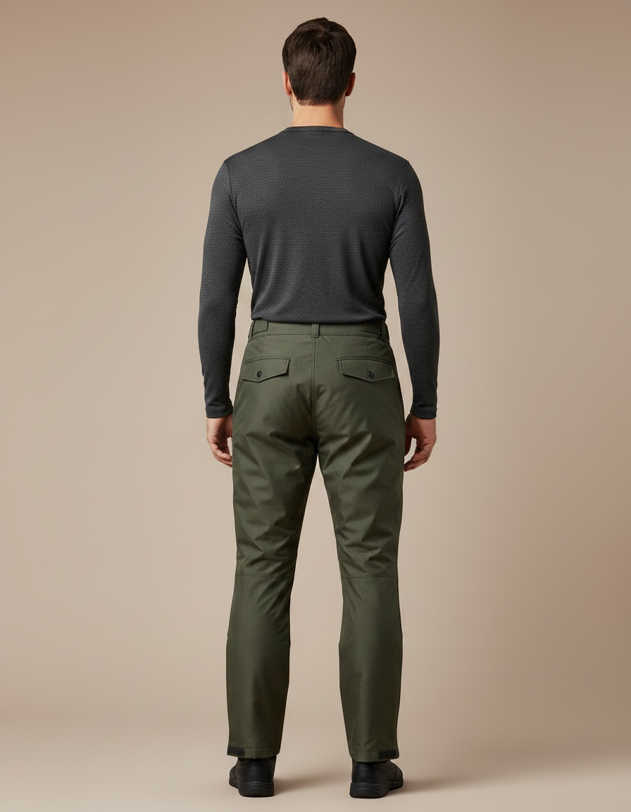 Pantalon De Pluie Vert Militaire Droit Imperméable Homme - Kaki Polyester - vue 2