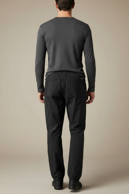 Pantalon De Pluie Noir Imperméable Sportif Réfléchissant - Polyester - vue 2