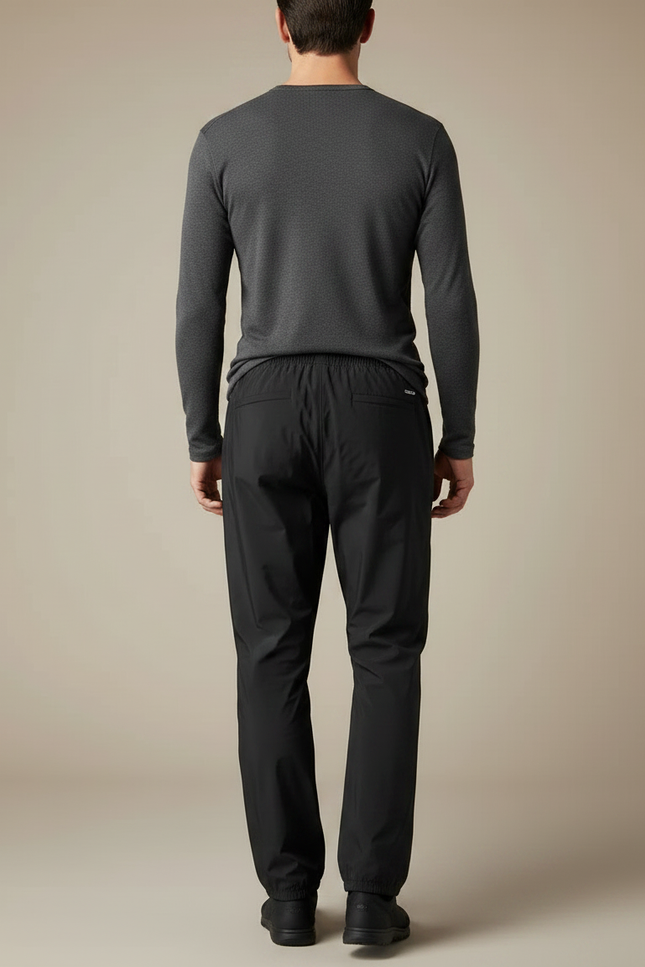 Pantalon De Pluie Noir Imperméable Sportif Réfléchissant - Polyester - vue 2
