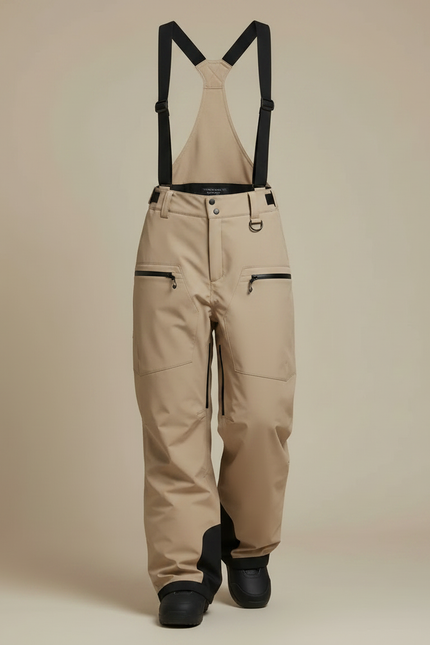 Pantalon De Pluie Beige Ample Imperméable Bretelles Unisexe - Polyester - vue 3