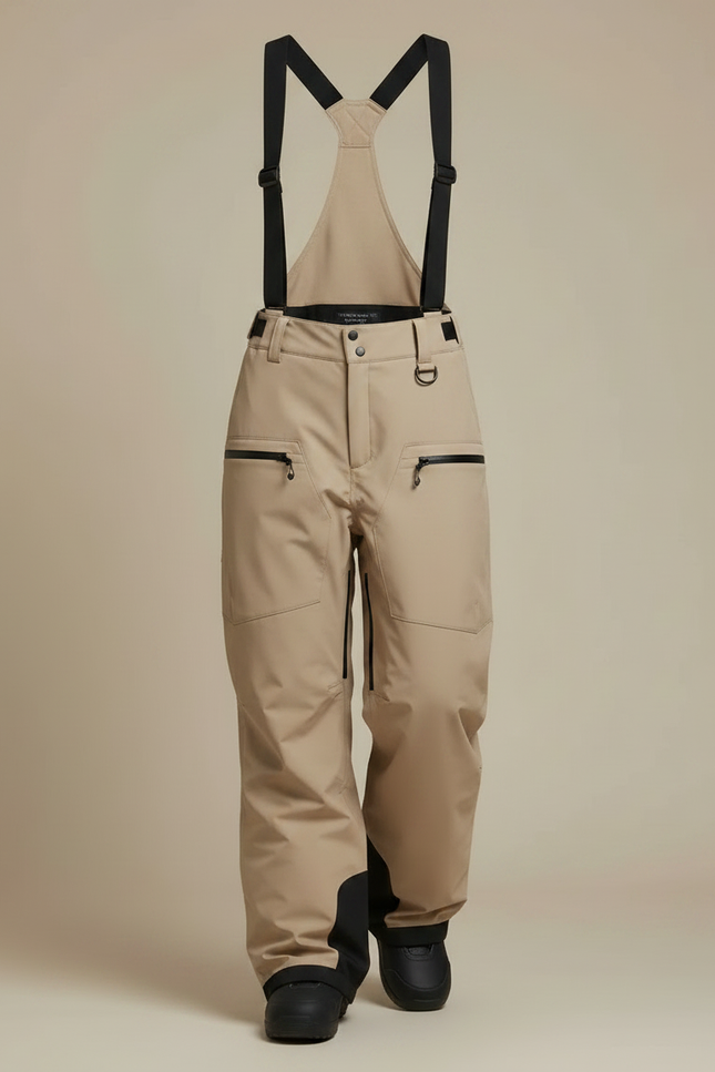 Pantalon De Pluie Beige Ample Imperméable Bretelles Unisexe - Polyester - vue 3