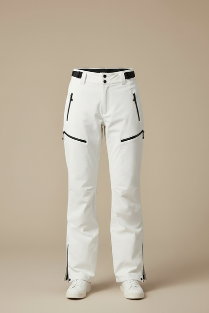 Pantalon De Pluie Blanc Coupe Droite Imperméable Ski Femme - Polyester - vue 3