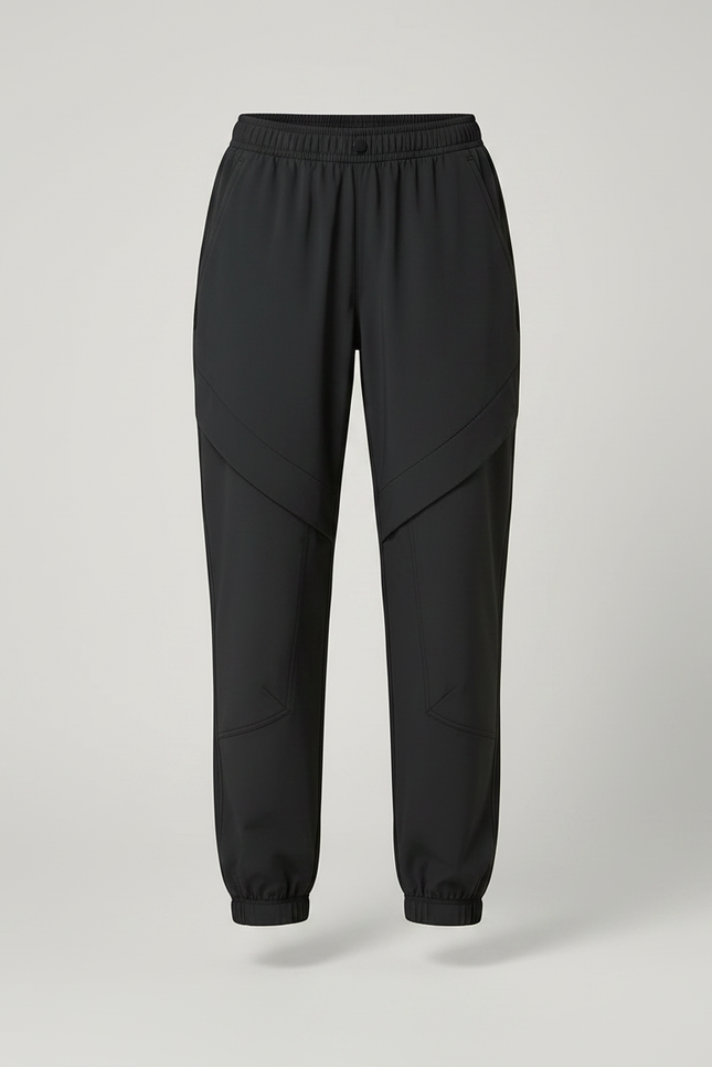 Pantalon De Pluie Noir Cargo Élastique Femme Sportif - Polyester - vue 3