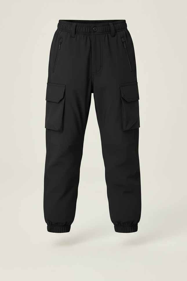 Pantalon De Pluie Noir Cargo Imperméable Enfant Hiver - Polyester - vue 3