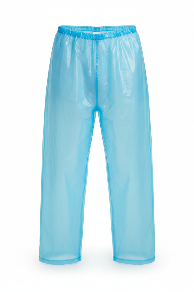 Pantalon De Pluie Bleu Transparent Jetable Enfant - Polyester - vue 3
