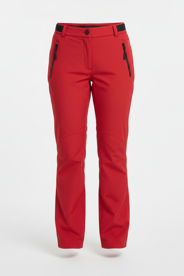 Pantalon De Pluie Rouge Imperméable Femme Randonnée - Polyester - vue 3