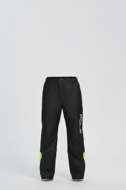 Pantalon De Pluie Noir Imperméable Enfant Bandes Vertes - Polyester - vue 3