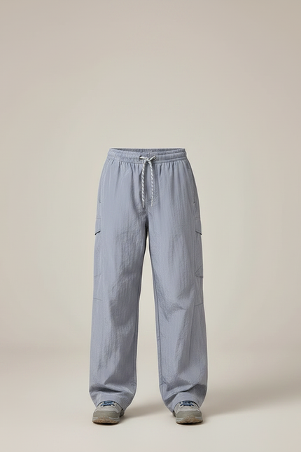 Pantalon De Pluie Gris Ample Léger Cordon Enfant - Polyester - vue 3