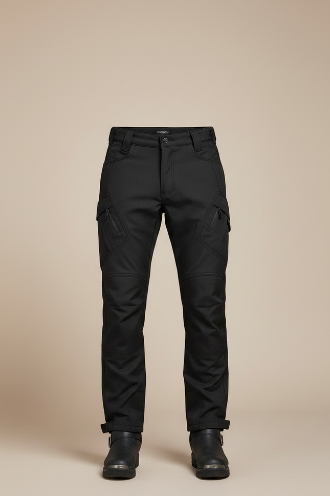 Pantalon De Pluie Noir Cargo Imperméable Homme Renforcé - Polyester - vue 3